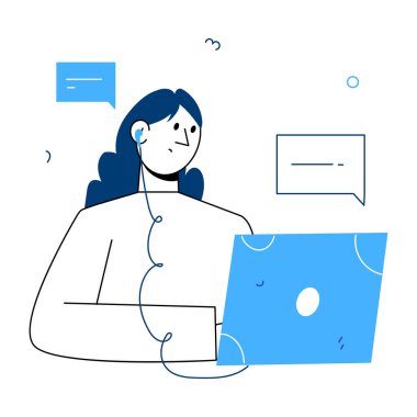 Bir karalama stili çizimi işbirliği tasvir ediyor