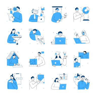 Teknoloji ve İş Elleri Çizimleri