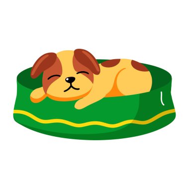 Köpek yatağını betimleyen yassı bir simge