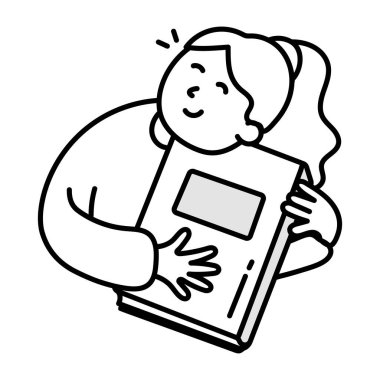 Roman aşığının karalama stili simgesi