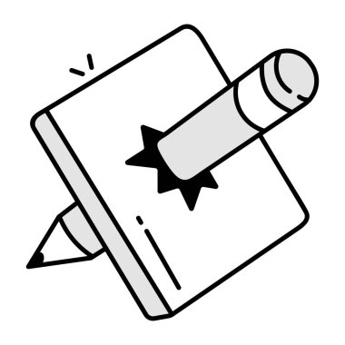 Bir el çizimi yazı karakteri simgesi