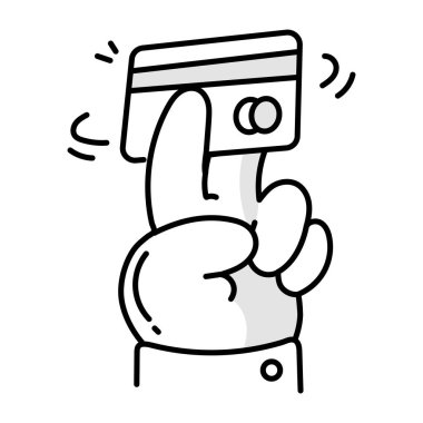 Para çizim stili simgesi yapan bir karakter