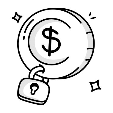 Para çizim stili simgesi yapan bir karakter