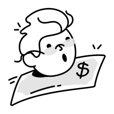 Karalama stilinde zengin simge