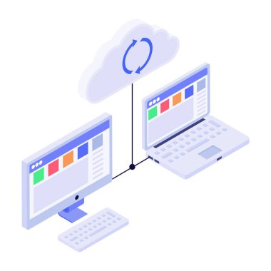 İzometrik tarzda bir hareket tasvir eden simge