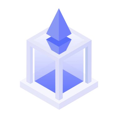 İzometrik tarzda bir nft tasvir eden simge