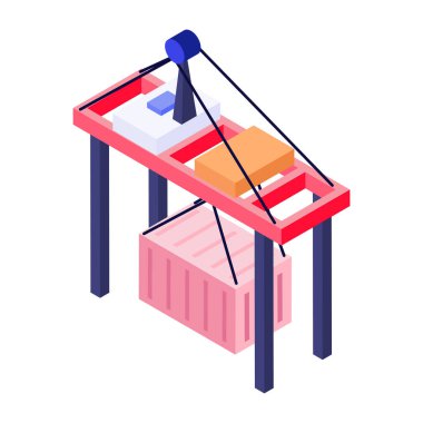 İzometri. İzometrik tarzda tasarlanmış AMR simgesi.