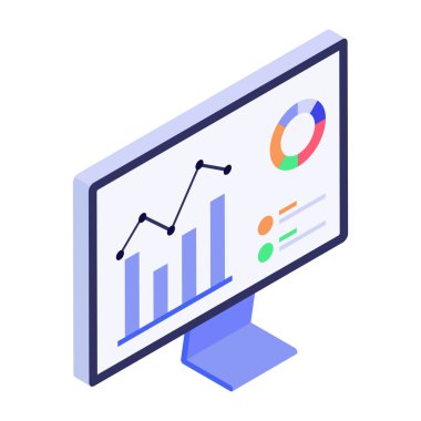 İzometri. İzometrik tarzda tasarlanmış AMR simgesi.