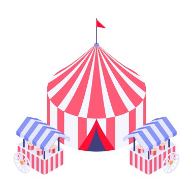 Modern bir evi gösteren izometrik bir simge