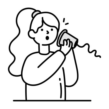 Karalama tarzında tasarlanmış kahve simgesi