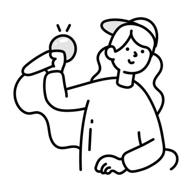 Karalama tarzında tasarlanmış kahve simgesi