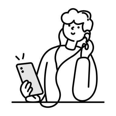 Karalama tarzında tasarlanmış kahve simgesi