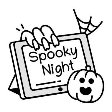 Cadılar Bayramı gecesinin yarım yamalak bir simgesi.