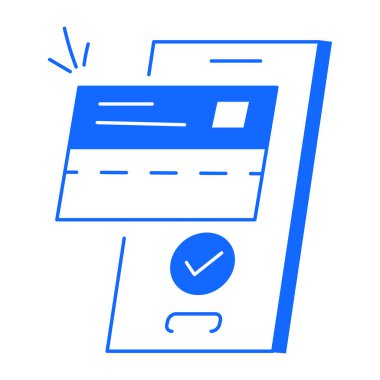 Banka çekini gösteren bir taslak biçim simgesi