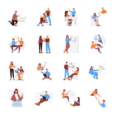 Çevrimiçi sohbet illüstrasyonuName