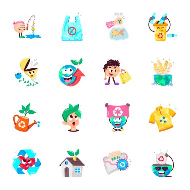 Bir demet Eko Dost Dost Çıkartması