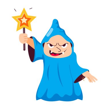 Düz stil bir vampir çizgi filmi çıkartması.