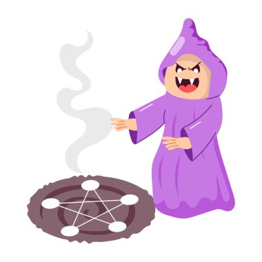 Düz stil bir vampir çizgi filmi çıkartması.