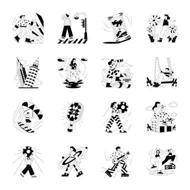 El Çizimi Macera Çizimleri Koleksiyonu