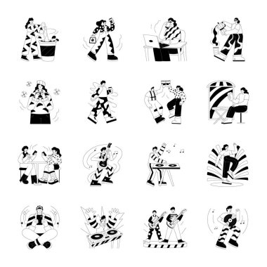 El Çizimi Yaşam Biçimi Çizimleri Koleksiyonu