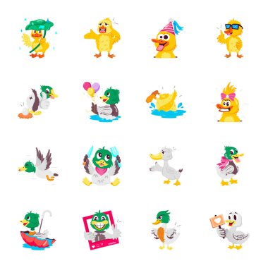 Şirin Su Kuşu Çıkartması Paketi