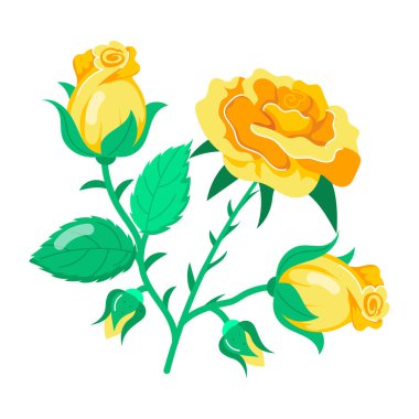 Kırmızı gülün komik bir simgesi