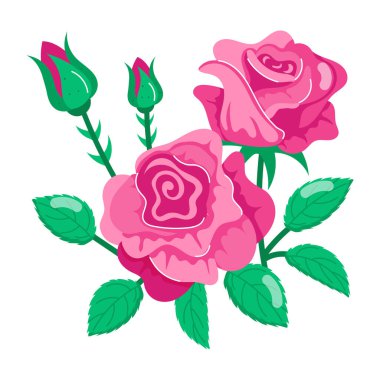 Kırmızı gülün komik bir simgesi