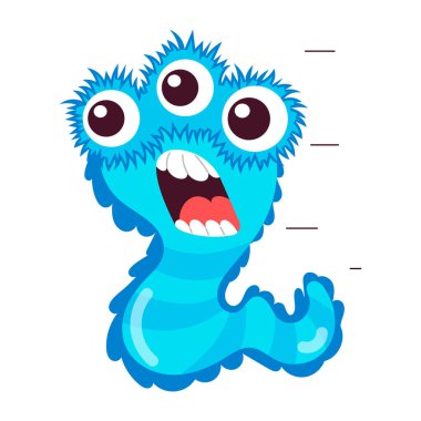 Aşağıya bakan üzgün uzaylılardan oluşan düz bir etiket.