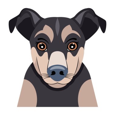 Fare terrier köpeğinin düz stil vektörü