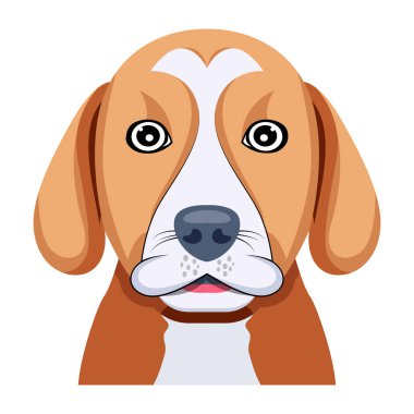 Düz biçimdeki köpek hayvan vektörü