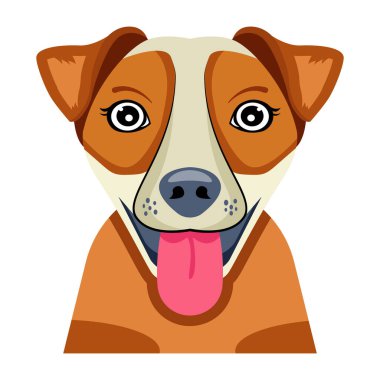 Teriyer yüzünün düz bir simgesi