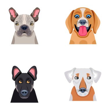 Son Köpek Evcil Hayvan Vektörleri Kümesi