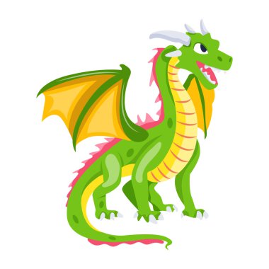 Düz kanatlı Wyvern çizgi filmi