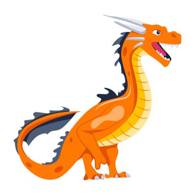 Firedrake karakterinin düz stil vektörü