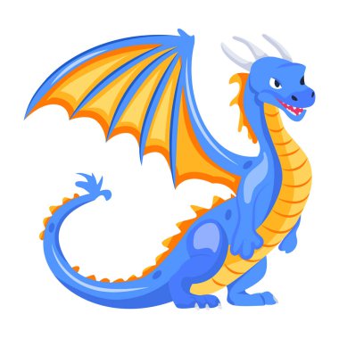 Kanatlı Wyvern 'in düz bir vektörü