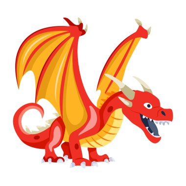 Dagon düz stil olarak tasarlanmış vektörü homurdanıyor