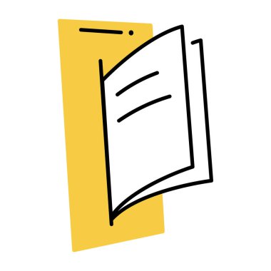 Fikir gösteren bir el çizimi biçim illüstrasyonu