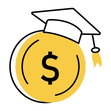 Fikir gösteren bir el çizimi biçim illüstrasyonu