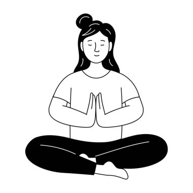 Yemek pişirme etkinliğini gösteren eskiz biçimi çizimi