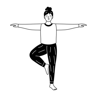 Yemek pişirme etkinliğini gösteren eskiz biçimi çizimi