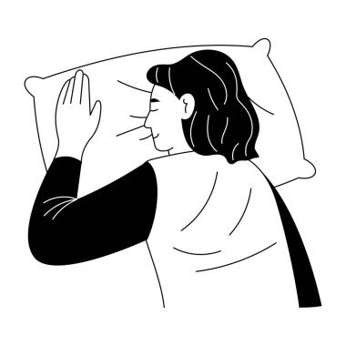 Yemek pişirme etkinliğini gösteren eskiz biçimi çizimi