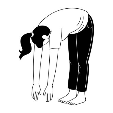 Kedi pozu gösteren eskiz stili resimleme