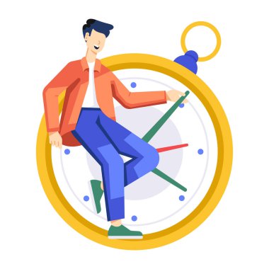 Çalışan okuma raporu düz illüstrasyon