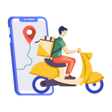 Alışveriş yapan kız el çantalarıyla yürüyor, düz çizimler yapıyor.