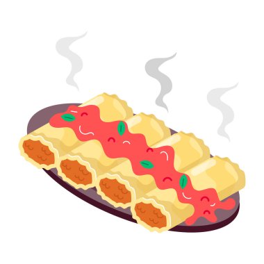 Düz bir sosisli etiketi.