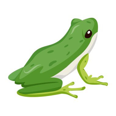 Bir kurbağanın düz stil simgesi