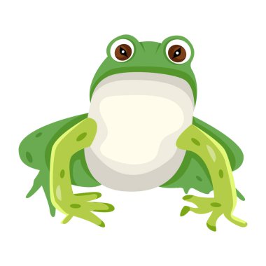 Bir kurbağanın düz stil simgesi