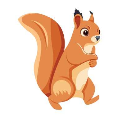 Şirin düz bir sincap ikonu.