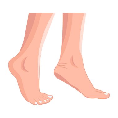 Düz bir kadın ayağı ikonu