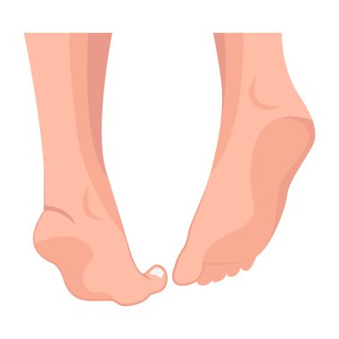 Düz bir kadın ayağı ikonu